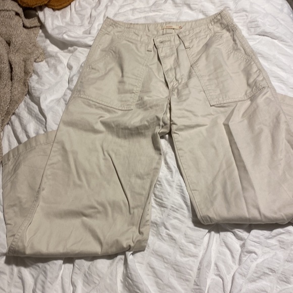 Green/Cream high waisted jeans - Picture 3 of 4